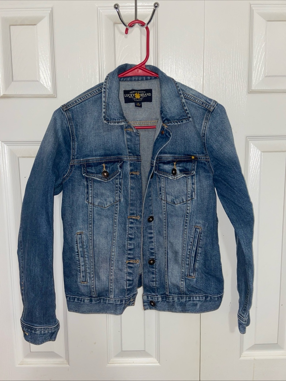 Lucky Brand Medium Blue Denim Jacket - Classic Trucker Style